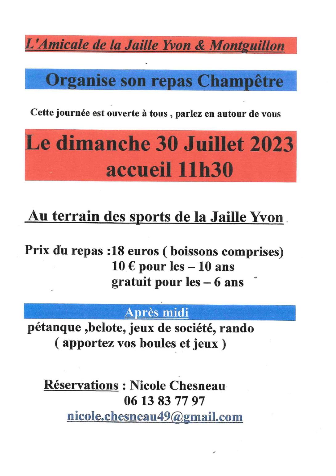affiche repas champêtre